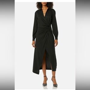 Elegant Black Wrap Dress